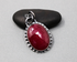 Sterling Silver Ruby Artisan Handmade Pendant (SP-5239)